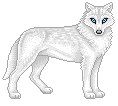 pixel wolf Ice